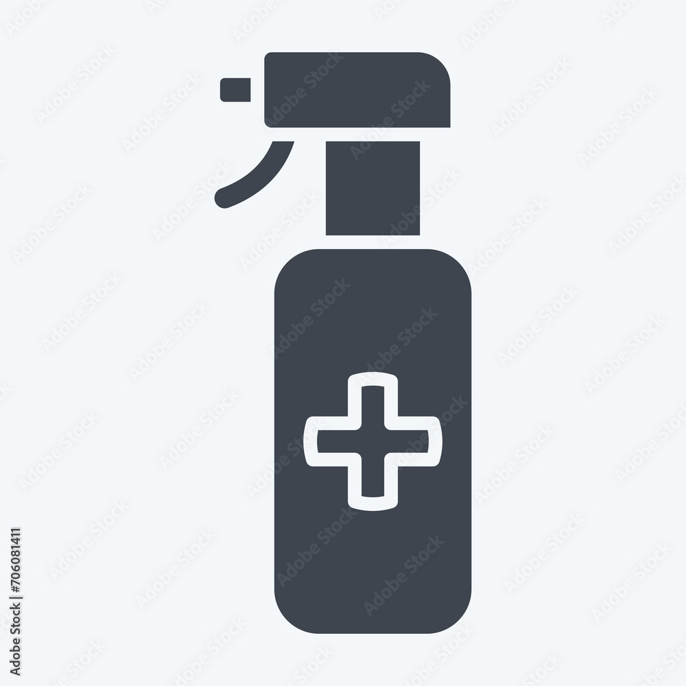Icon Spray. related to Cleaning symbol. glyph style. simple design editable. simple illustration Icon Spray. related to Cleaning symbol. glyph style. simple design editable. simple illustration