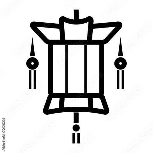 Lunar new year icon. Traditional chinese lantern