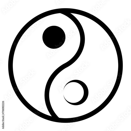 Lunar new year icon. yin yang icon