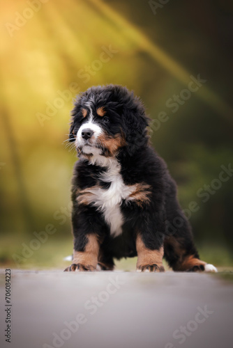Adorable bernese mountain dog puppy © WIQHA Photography
