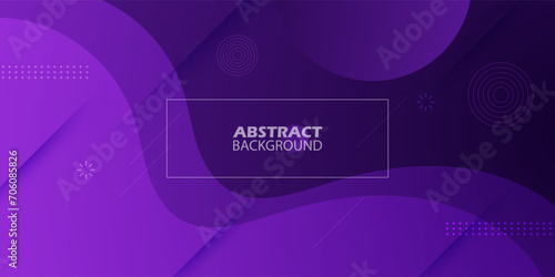 Dark purple geometric background. Wave color background with circle pattern design. Fluid shapes composition. Eps10 vector