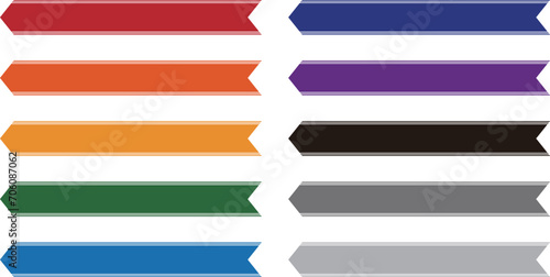 左向き矢印のテロップフレーム10種セット