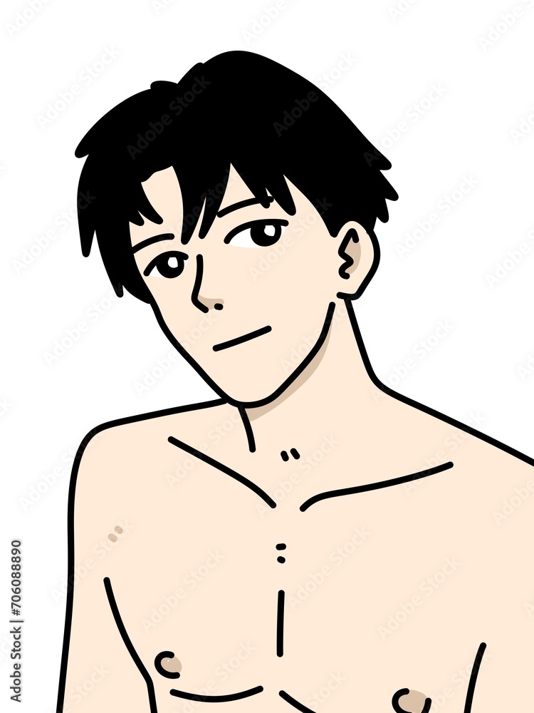 cute man cartoon on white background cute man cartoon on white background