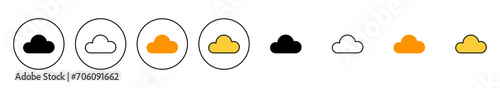 Cloud icon set vector. cloud sign and symbol