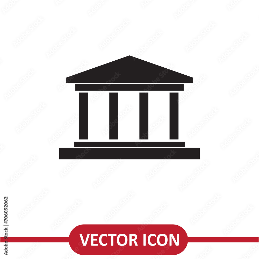 Public museum vector icon flat trendy style illustration on white background..eps