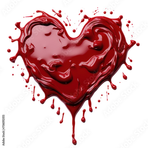 red heart bleeding, melting heart