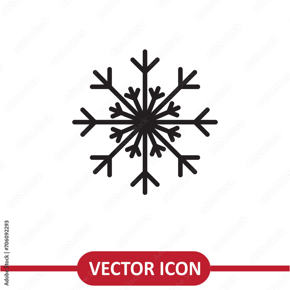 Snowflake vector icon flat simple illustration on white background..eps Snowflake vector icon flat simple illustration on white background..eps