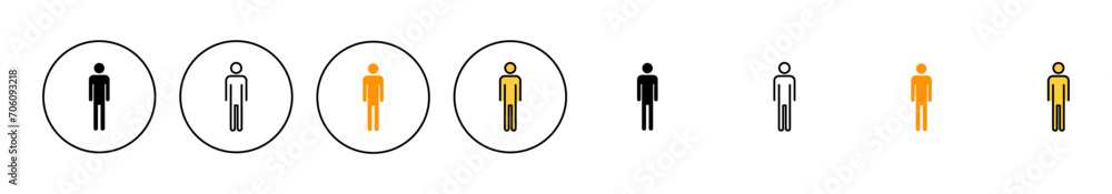Man icon set vector. male sign and symbol. human symbol Man icon set vector. male sign and symbol. human symbol