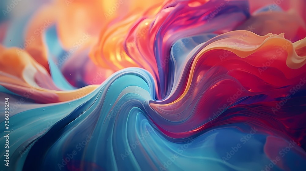 Macro shot on marble reveals an enchanting dance of colors, creating a vivid symphony in high definition