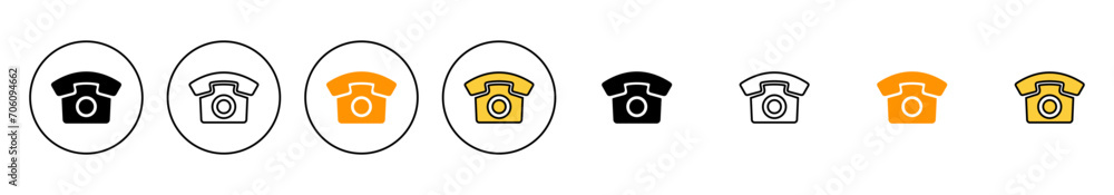 Telephone icon set vector. phone sign and symbol Telephone icon set vector. phone sign and symbol