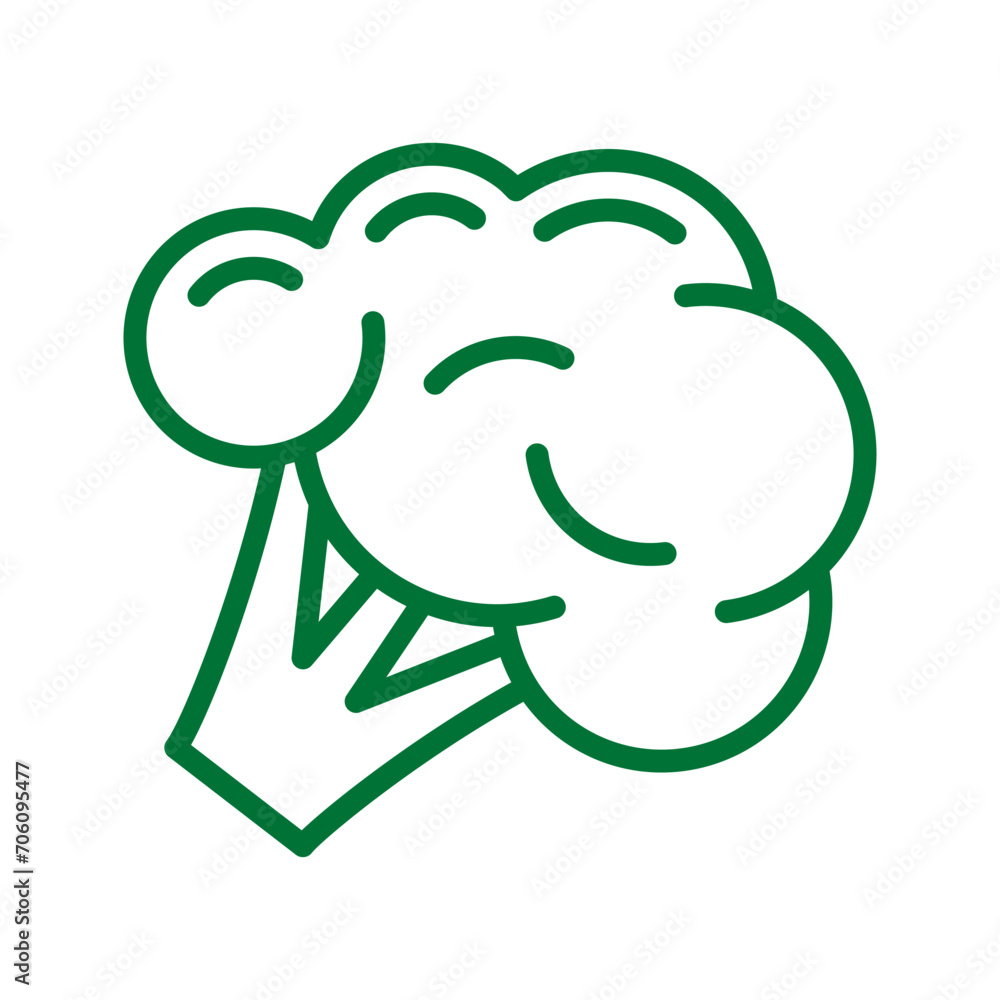 Make a Professional Broccoli Vector Line Art