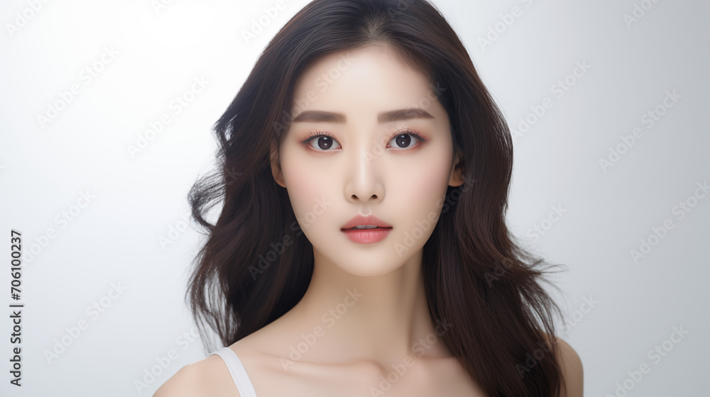 앞을 바라보는 모습의 여자 앞을 바라보는 모습의 여자