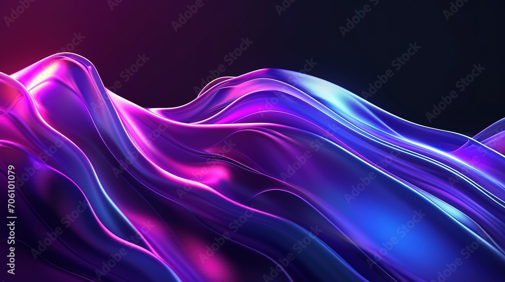 Naklejka premium Abstract fluid liquid curved wave with copy space background