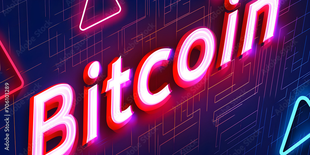bitcoin neon sign