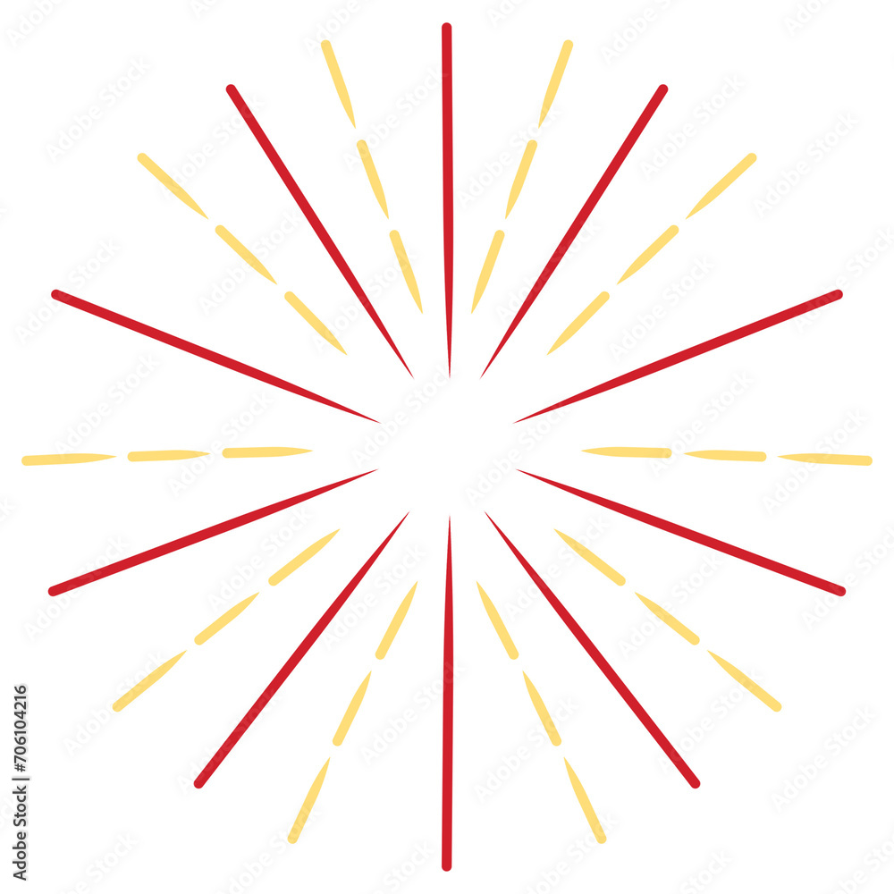 Illustration PNG of Chinese New Year Fireworks, Perfect for Decoration and Greeting Card of Chinese New Year  