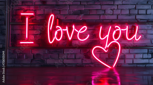 I love you neon sign