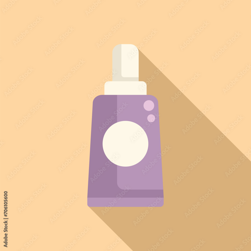 Cosmetics tube icon flat vector. Gloss routine care. Korean product Cosmetics tube icon flat vector. Gloss routine care. Korean product