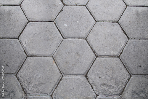Tile floor pavement in gray color for background design.