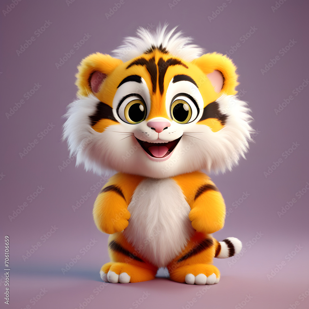 Tiger smiling 010. Generate Ai