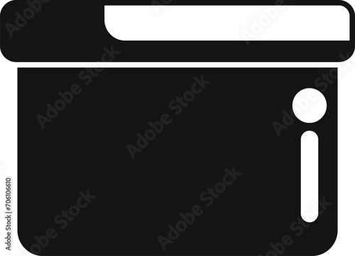 Korean cream jar icon simple vector. Skin mask. Product face acid