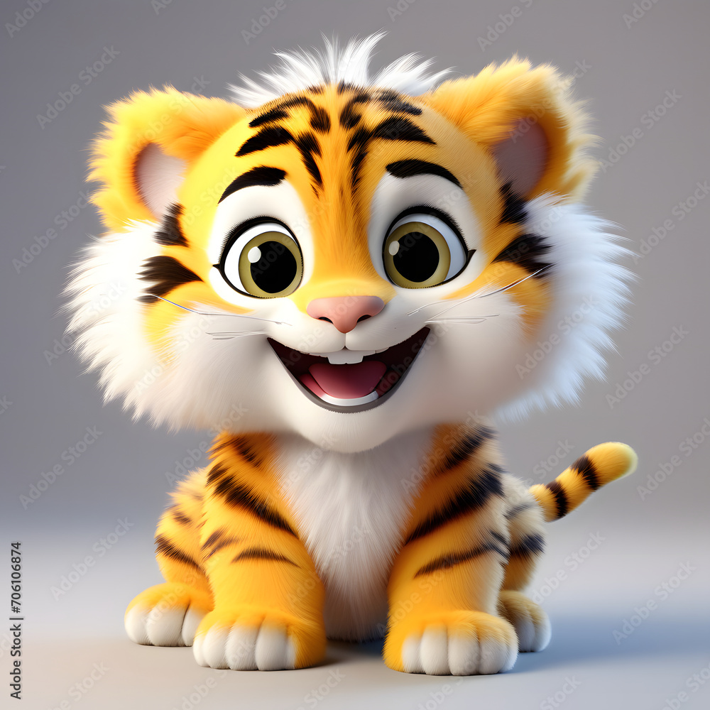 Tiger smiling 012. Generate Ai