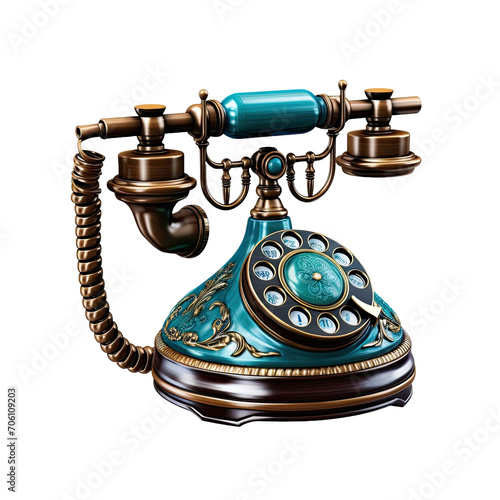 Telephone model isolated on transparent background photo