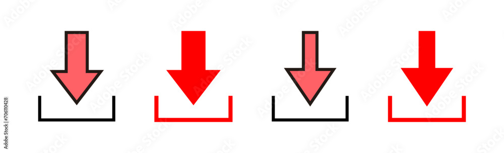 Download icon set illustration. Download sign and symbol Download icon set illustration. Download sign and symbol