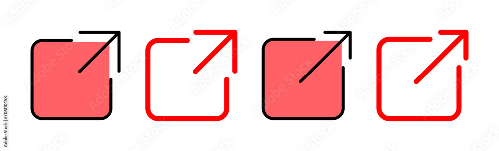 External link icon set illustration. link sign and symbol. hyperlink symbol External link icon set illustration. link sign and symbol. hyperlink symbol