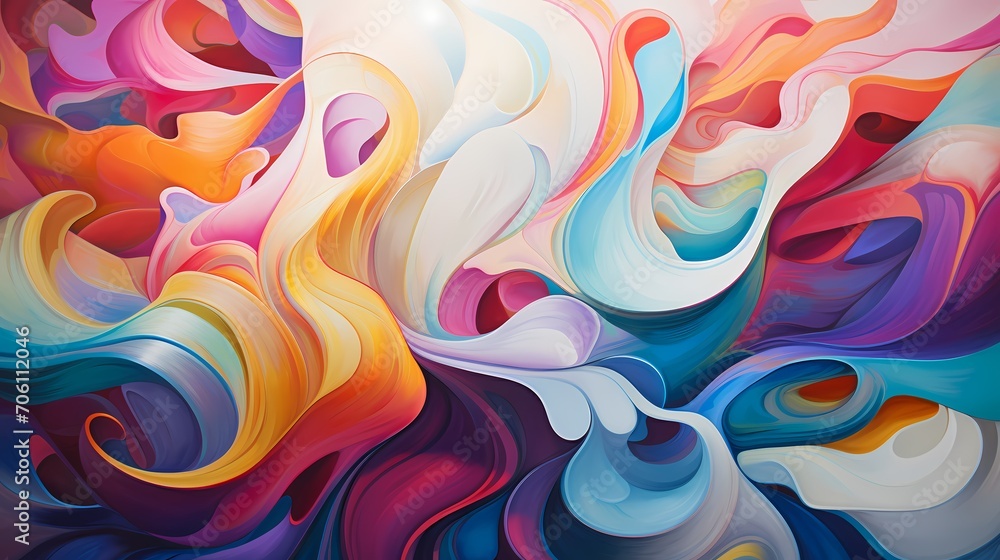 Radiant bends and loops of diverse colors converging in an otherworldly abstract design. Radiant bends and loops of diverse colors converging in an otherworldly abstract design.