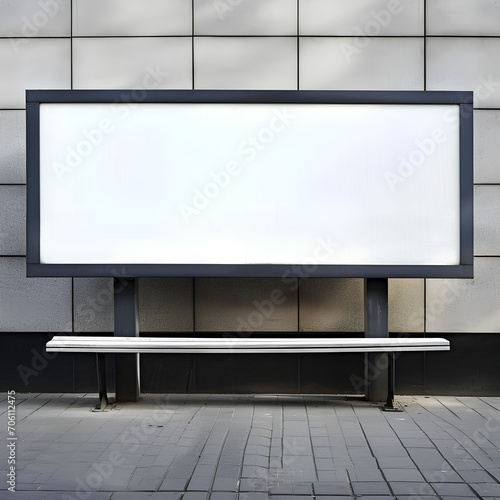 Concept of editorial space: A white blank ad block stands in the city, offering a canvas for creative expression and communication within the urban landscape