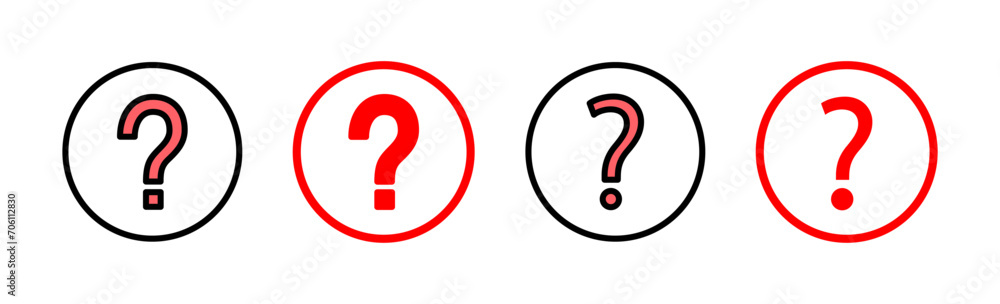 Question icon set illustration. question mark sign and symbol Question icon set illustration. question mark sign and symbol