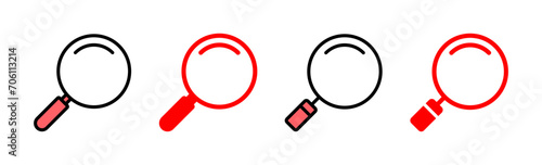 Search icon set illustration. search magnifying glass sign and symbol