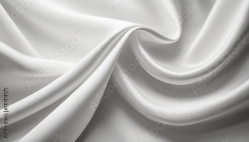 Crumpled white silk fabric; luxurious texture and backdrop