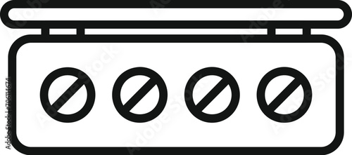 Korean make up product icon outline vector. Care skin. Fashion beauty