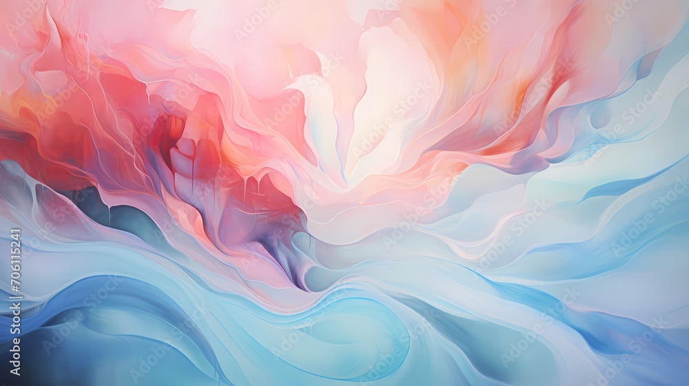 Radiant hues blend seamlessly on a luminous canvas, creating a breathtaking abstract background of vivid serenity.
