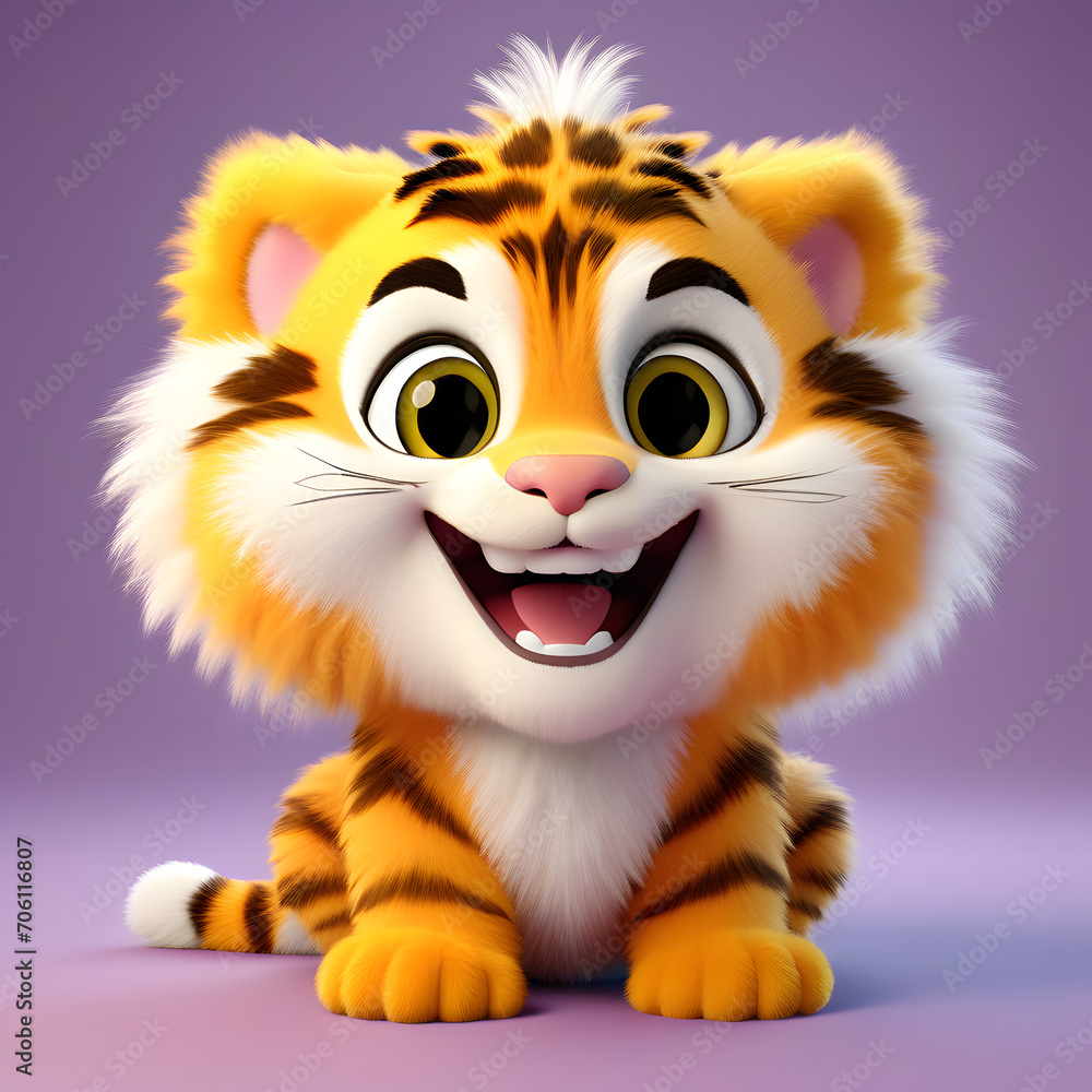 Tiger smiling 045. Generate Ai