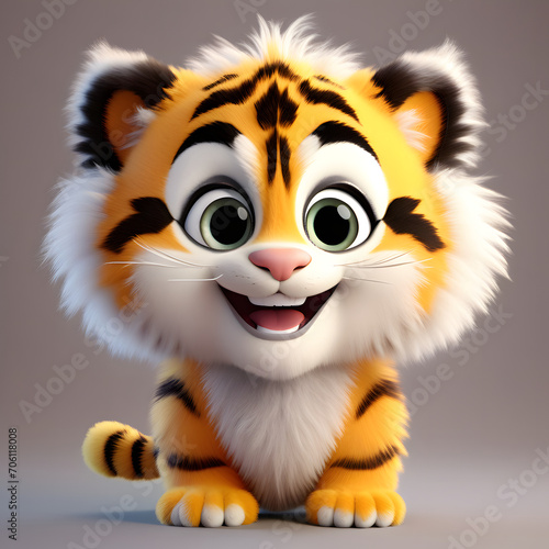 Tiger smiling 056. Generate Ai