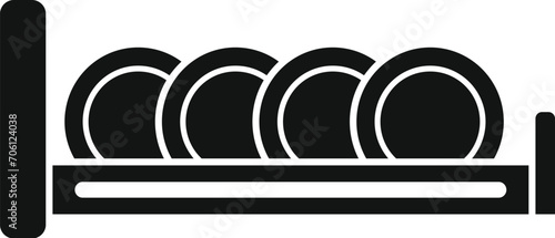 Home dishes icon simple vector. Water man home. Room machine