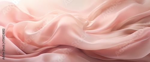 Soft blush pink silk blending into a dreamy abstract background with a gentle glow