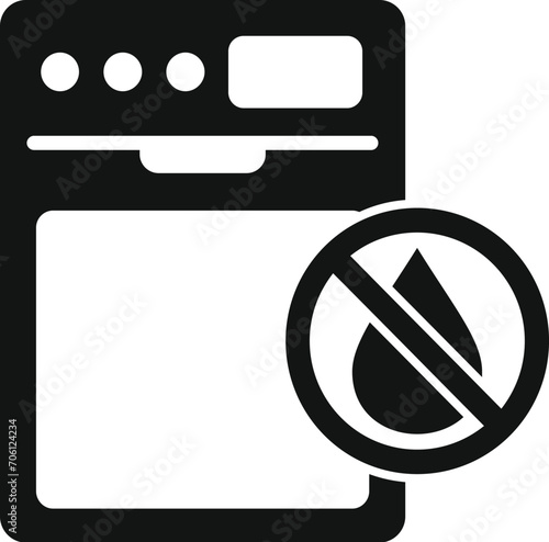 No water dishwasher icon simple vector. Toolbox water. Worker fixing