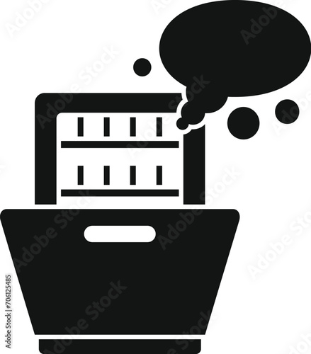 Smoke dishwasher work icon simple vector. Service work at home. Home fix