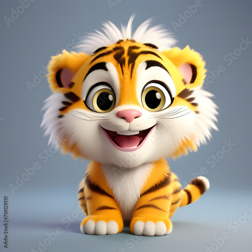 Tiger smiling 096. Generate Ai