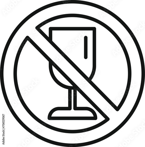 No glass wash icon outline vector. Broken dishwasher. Household appliance