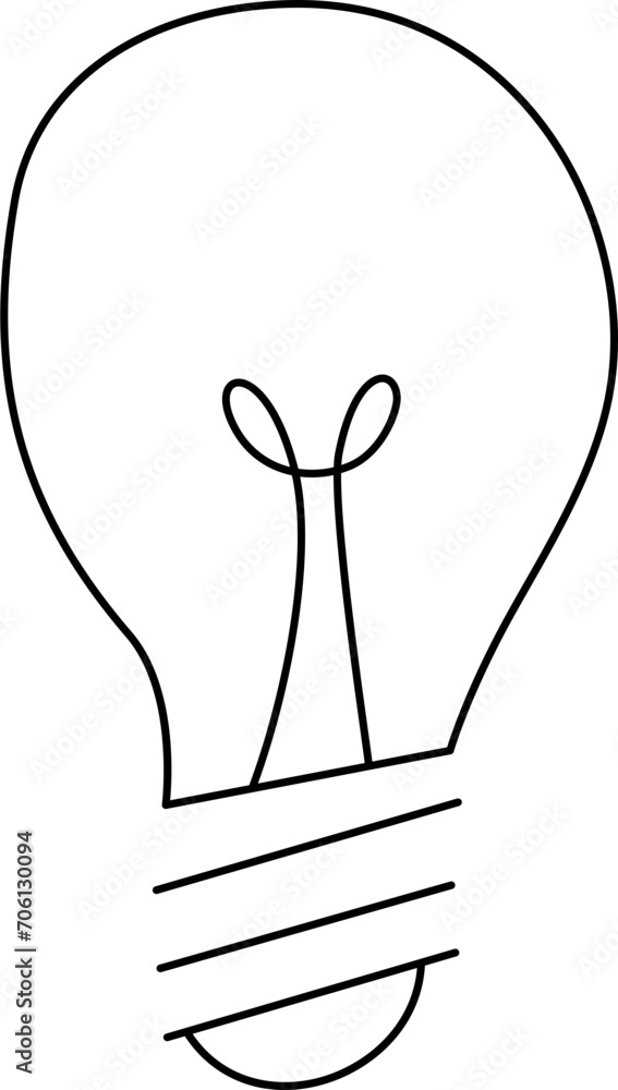 Light Bulb Outline Doodle Light Bulb Outline Doodle