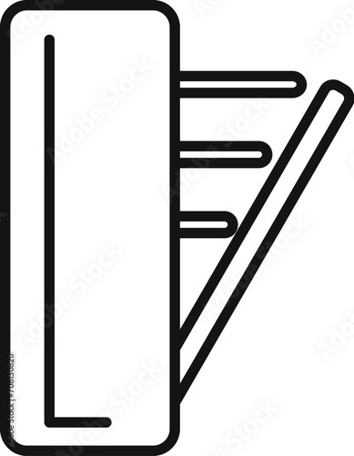 Open dishwasher icon outline vector. Plumber service repair. Water broken