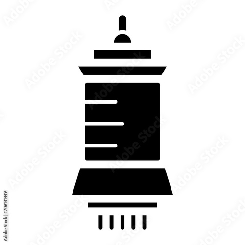 lunar new year on glyph style. Traditional chinese lantern on glyph style