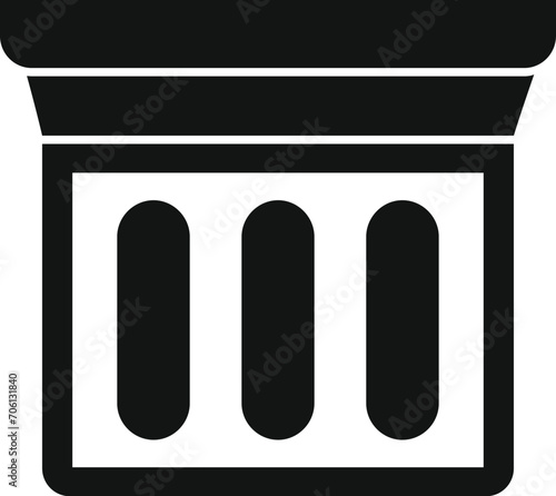 Take away food box icon simple vector. Fast food from street. Box snack