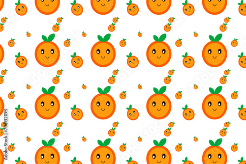 seamless pattern with orange face eggs