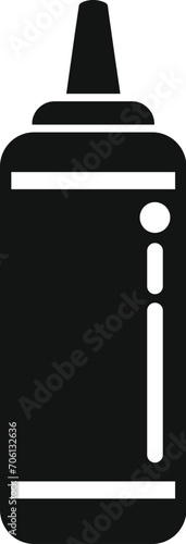 Cream food bottle icon simple vector. Dark craft pack. Take away food