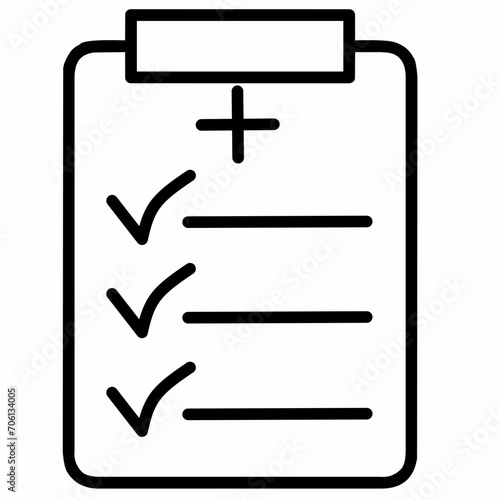 Medical chart icon, report, medical history icon vector illustration. Can also be used for health and medical purposes. Suitable for mobile apps, web apps and print media.